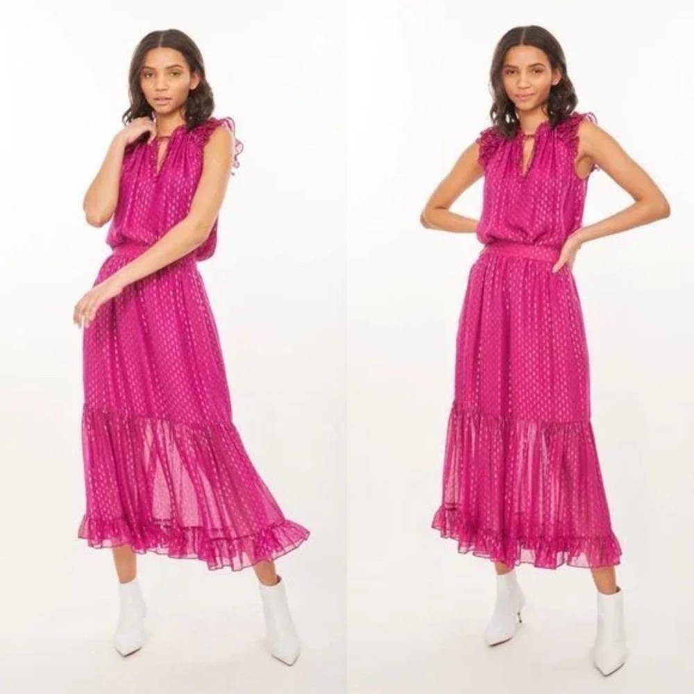 Generation Love Peggy Lurex Silk Blouse and Skirt Matching Set - Picture 1 of 16
